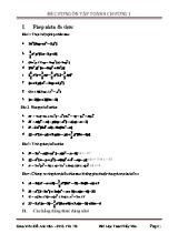 Đề cương ôn tập môn Toán Lơp 8 - Chương I - Đỗ Anh Văn